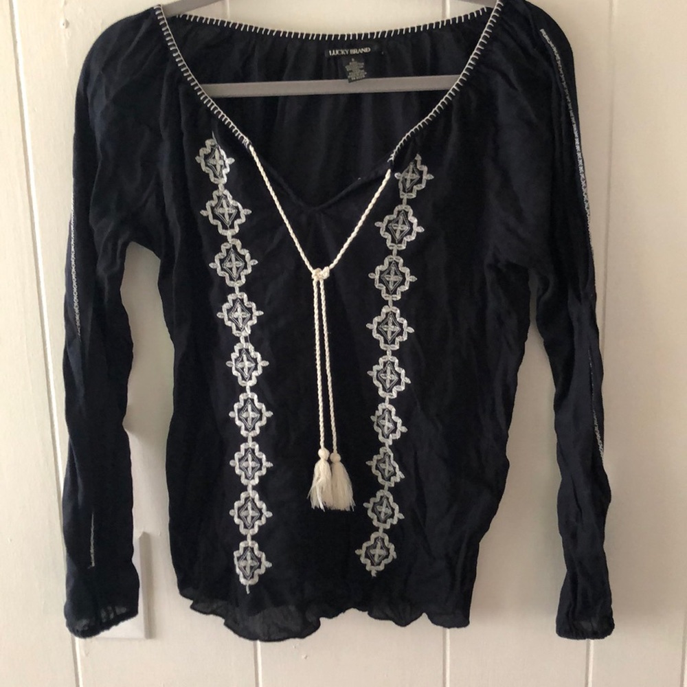 Lucky brand bohemian blouse
